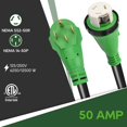thumbnail image 4 of Cable de alimentación RVGUARD de 50 amperios y 15 pies con indicador de alimentación LED verde, 4 of 7