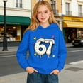 thumbnail image 5 of Graphic Print Hooded Pullover, Soft and Comfortable Play Wear for Girls and Boys, 67 Theme Apparel,Blue 130, 5 of 5