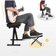 thumbnail image 3 of Guitar Footstool Height Adjustable 4 Positions Anti Slip Rubber Pedal High Strength Metal Folding Guitar Foot Rest, 3 of 4