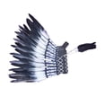 thumbnail image 3 of Sombrero indio con plumas, tocado versátil para hombres y mujeres, accesorio único para el rendimiento. Pluma negra, 3 of 9