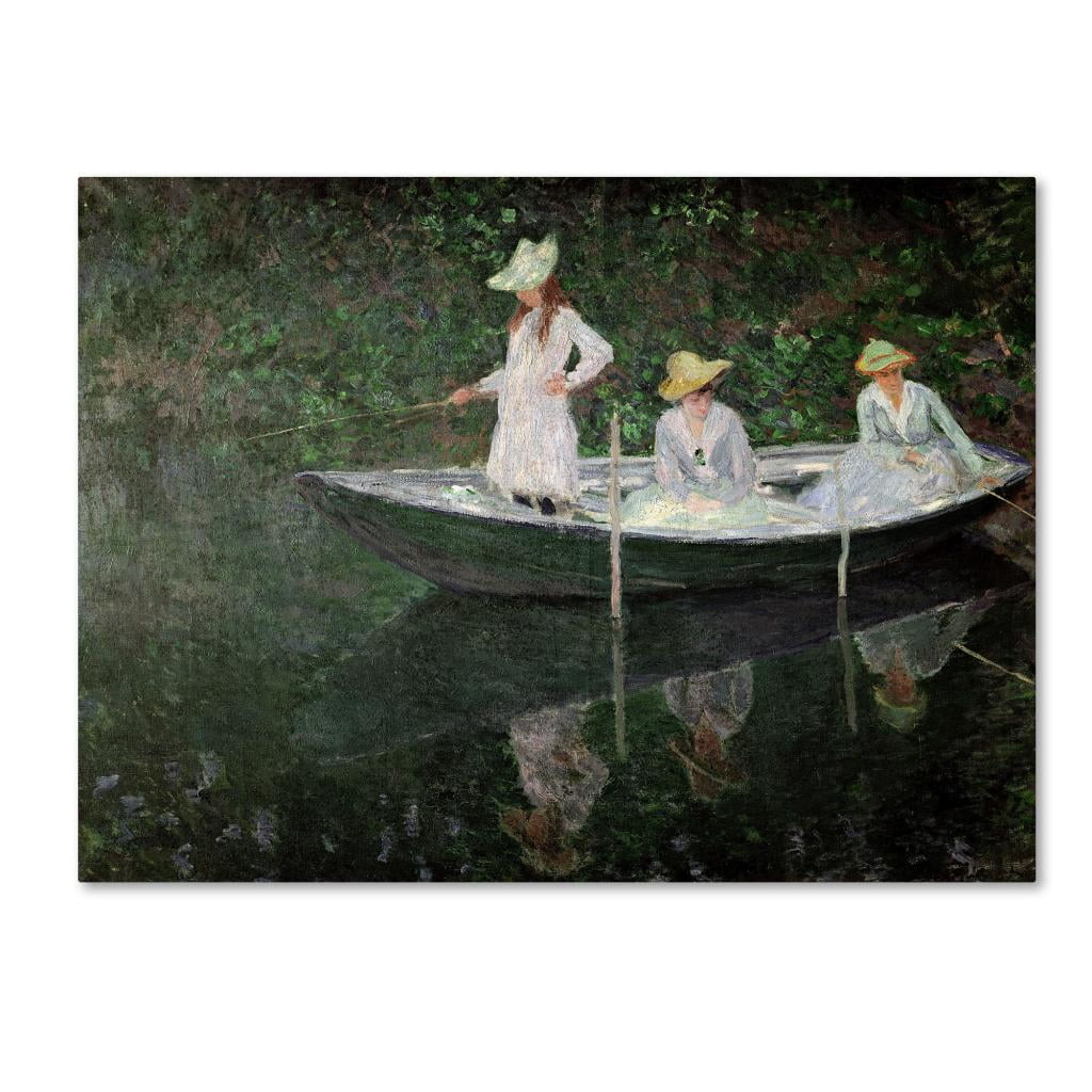 Trademark Fine Art "The Boat at Giverny" Canvas Art by Claude Monet