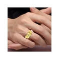 thumbnail image 2 of RYLOS Men's Brick Style Ring with Diamonds – Designer Jewelry for Men Sizes 6-13 in Yellow Gold Plated Silver Size 10, 2 of 6