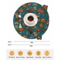 thumbnail image 6 of 15 Inch Round Placemats Set of 6, Orange Green Spring Floral Non Slip Heat Insulation PP Table Mats, Vintage Botanical Summer Flower Washable Place Mats for Kitchen Dining Party Table Decor, 6 of 7