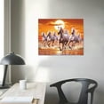thumbnail image 4 of COMIO MangalFashions Seven 7 Running Horses Wall Art vastu with Frame (Sunrise) multicolor, 4 of 5