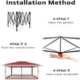 thumbnail image 5 of Studyset 12' x 12' Outdoor Gazebo, Heavy Duty Double Roof Patio Gazebo with Netting and Curtains, Outdoor Patio Canopy for Deck Backyard Garden Lawns, Dark Gray & Light Gray, 5 of 7