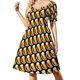 thumbnail image 3 of Vestido elegante de manga corta con estampado de cerveza para mujer, vestido de fiesta, vestido de baile, promoción, 3 of 7