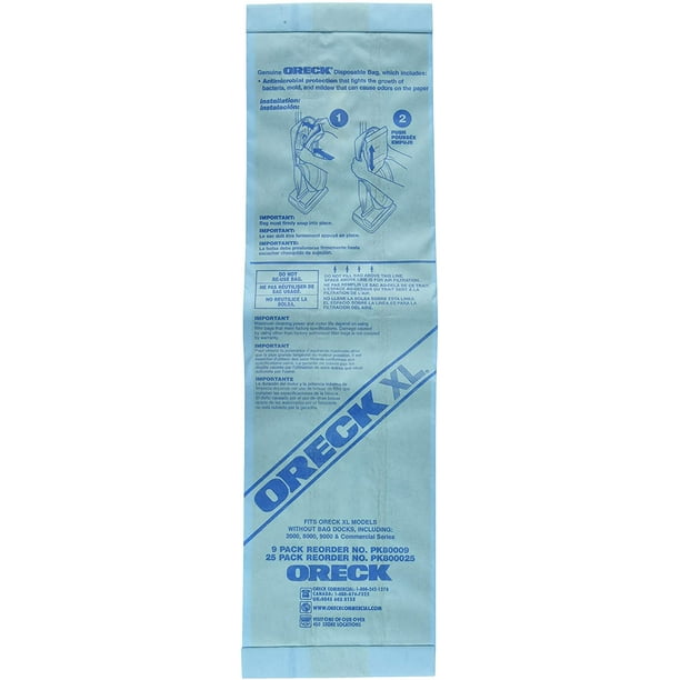 Oreck Commercial PK80009 Disposable Vacuum Bags XL Standard Filtration