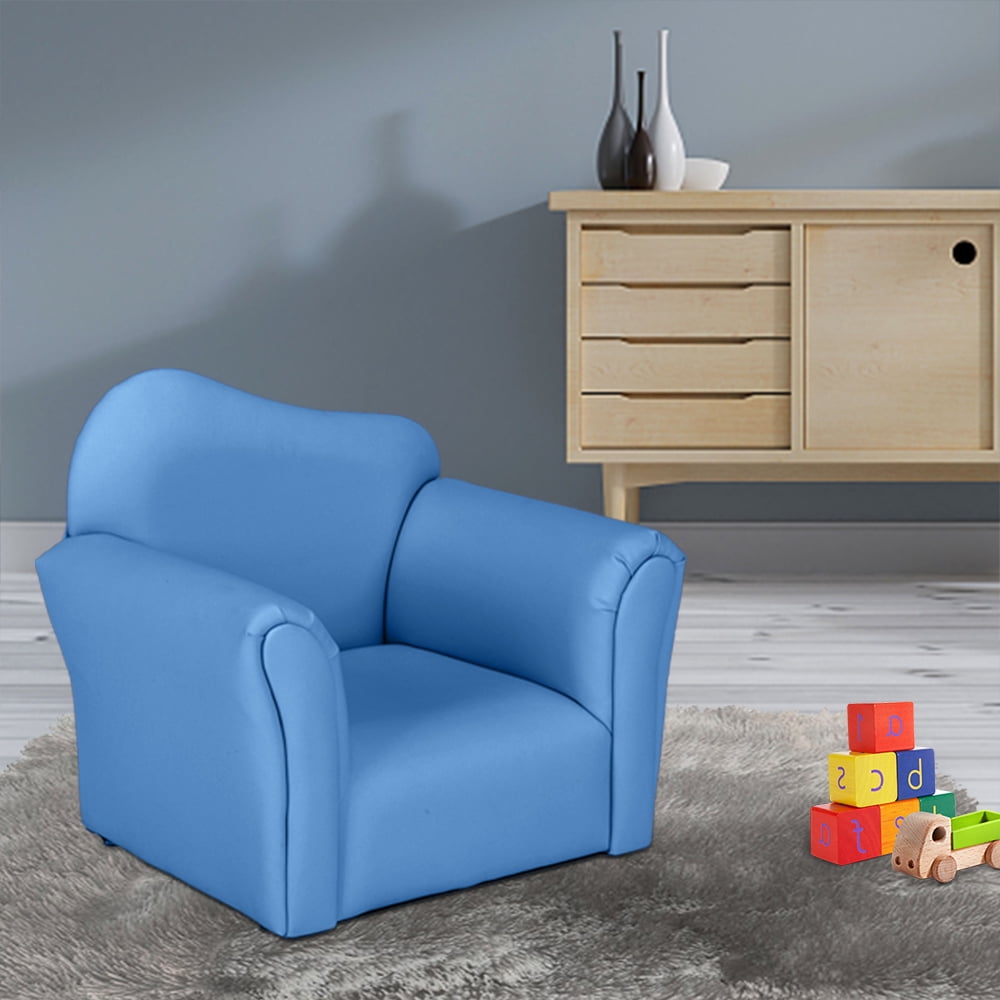 Kepooman Children Single Sofa Bent Back Modern Accent Fabric Chair Single Sofa Comfy Upholstered Arm Chair Living Room Furniture, Blue Kepooman Children Single Sofa Bent Back Modern Accent Fabric Chair Single Sofa Comfy Upholstered Arm Chair Living Room Furniture, Blue