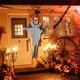 thumbnail image 3 of Xihbxyly Fantasma de Halloween de Tres Cabezas, Ojos Rojos Brillantes, Diseño de Tela Deshilachada, Decoración Espeluznante, Decoración para Interiores y Exteriores, Casa Embrujada Espeluznante, Tama, 3 of 7