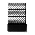 thumbnail image 2 of BeesClover Black Metal Raised Garden Bed - Planter Box with Trellis & Privacy Screen, Outdoor Metal Planter, 2 of 8
