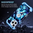 thumbnail image 6 of Casetego for iPhone 16 Pro Case,Glow in The Dark Three Layer Heavy Duty Shockproof Full Body Protection Hard Plastic Bumper+Soft Silicone Protective Case,Black Butterfly, 6 of 8