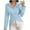 Light Blue, variant on Contemporary Women's Fashion Plus Size Women's Casual Solid Color Long Sleeve V-neck Shirt Top