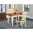 thumbnail image 2 of East West Furniture Norfolk 3-piece Wood Dining Set in Buttermilk/Cherry, 2 of 6