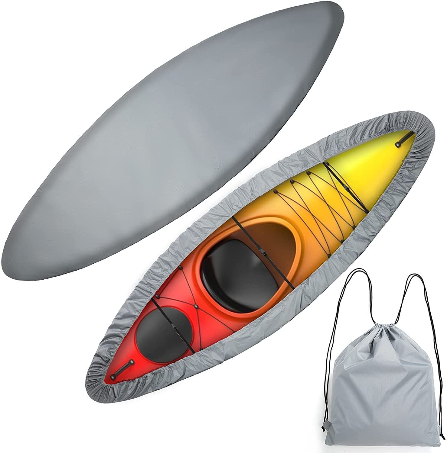 Waterproof Kayak Canoe Cover Storage Boat Cockpit Cover UV Sun Block Shield USA 
