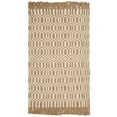 SAFAVIEH Natural Fiber Jakov Geometric Jute Area Rug, Natural/Ivory, 2