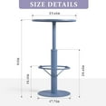 thumbnail image 3 of Minimalist High Pub Table 41.3inch Tall Bar Table Modern Patio Table for Backyard Retro Dinner Table in Home Kitchen  Metal Display Stand, 3 of 6