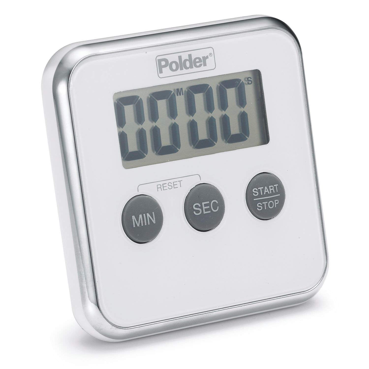 Polder TMR60690BBB Digital Kitchen Timer, White