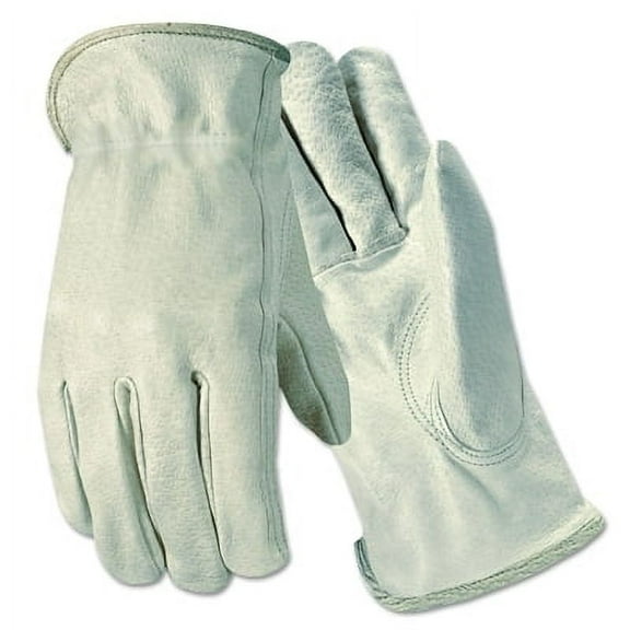 Grain Goatskin Drivers Gloves, X-Large, Unlined, White | Bundle of 2 Pairs