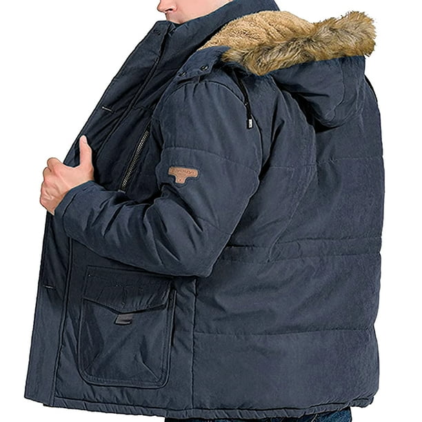 Chamarra Gruesa Chamarra De Hombre Con Peluche En El Gorro