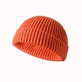 thumbnail image 2 of GRNSHTS Unisex Warm Wool Short Knit Fisherman Beanie for Men Women Winter Hat (Orange), 2 of 6