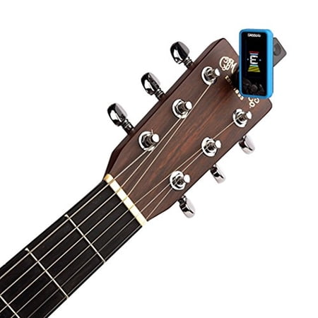 チューナーD'Addario フルカラーチューナー BLUE ギター ベース ウクレレ いろいろな楽器に使える PW-CT-17-BLUE