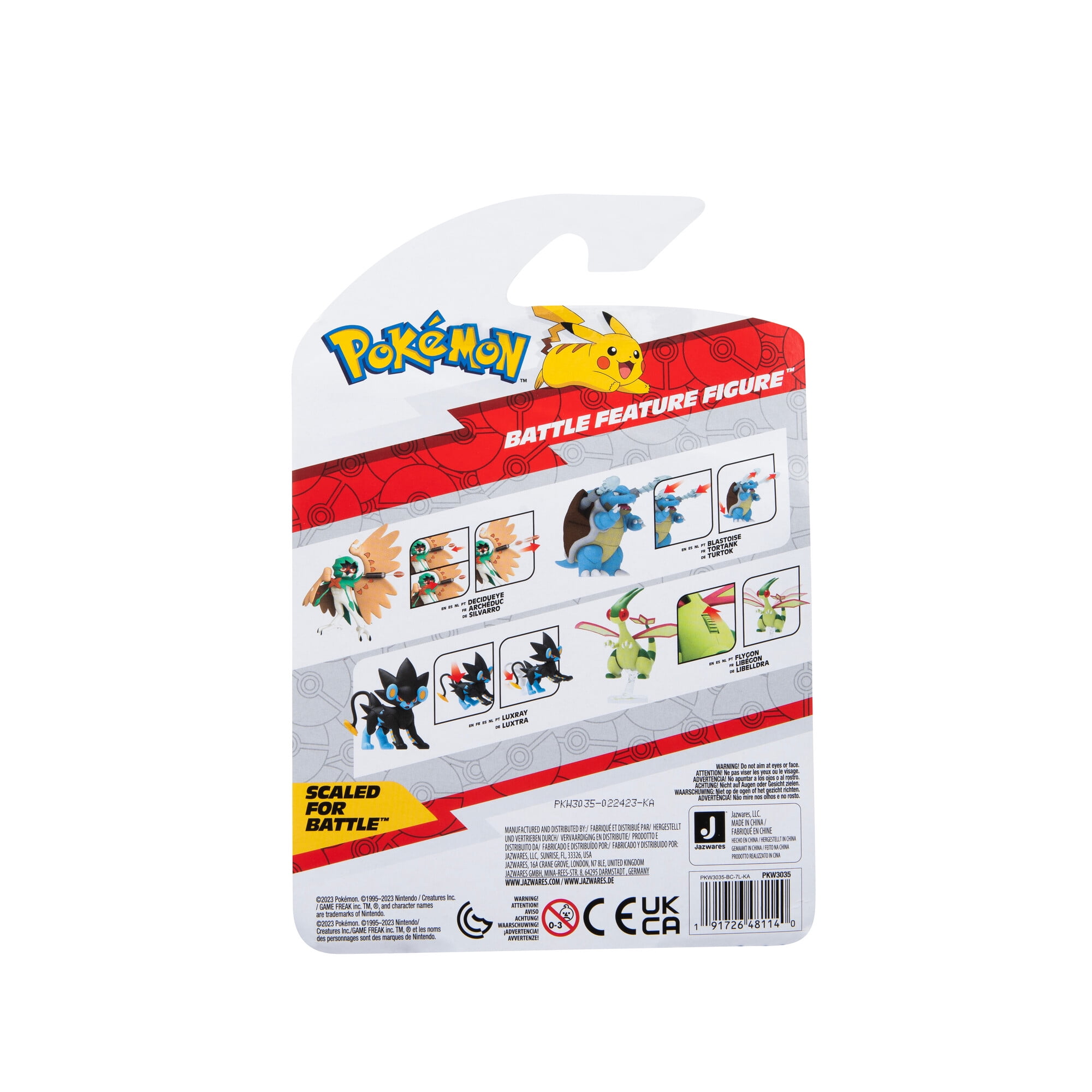 Pokemon 4.5 Inch Blastoise Battle Feature Figure - Trading Card Game Toy