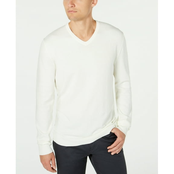 Alfani Men's V Neck Sweater Beige Size Small