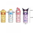 thumbnail image 3 of Sanrio-taza de agua Kawaii My Melody Kuromi Cinnamoroll, termo de figura de Anime, taza de mano de acero para coche, portátil, entrega rápida, 350Ml, 3 of 4