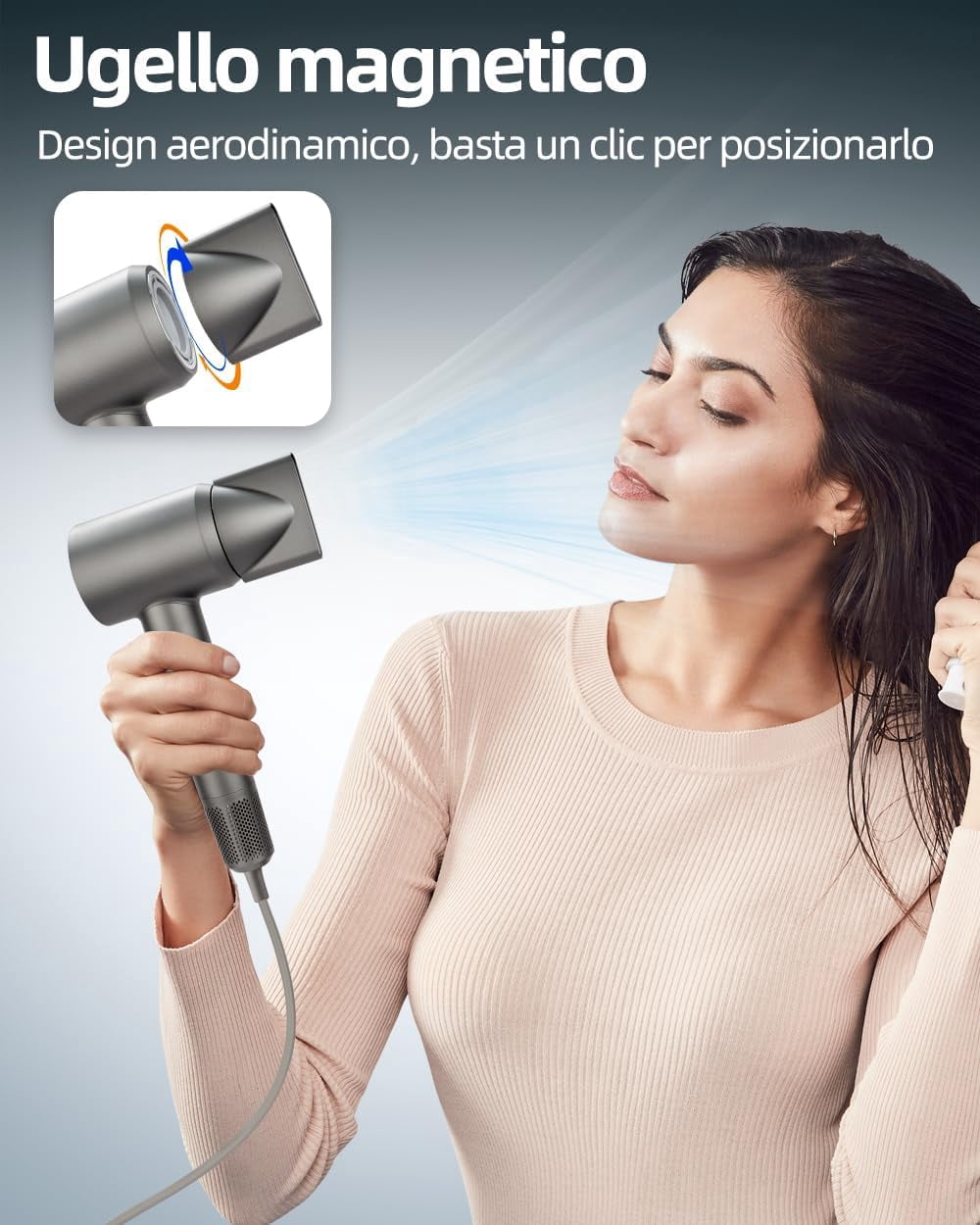 Hair Dryer,Hair Dryer with Diffuser,High Speed Hair Dryer for Fast Drying,500 Million Negative Ionic Hair Dryer 4 Temps / 2 Speeds,Professional Hair Dryer for Home Travel