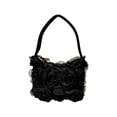 thumbnail image 2 of Rose Clutch Purse, Small Flower, Women Evening Clutch Bag, Floral Satin Small Purses with Detachable Strap for Wedding, Party, Prom, 2 of 5