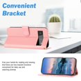 thumbnail image 2 of compatible Google Pixel 6 Pro Case, Litchi Grain PU Leather Folio Cover Magnetic Closure Flip Wallet Card Slots Stand Case With Hand Strap,Brown Cheap and fine, 2 of 5