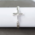 thumbnail image 4 of SS DESIGNS- Cross Ring, Women's Sideways Cross Finger Ring, High Polished Ring, 2 mm Width Band, Christian Religous Ring, Faith Jewelry, 4 of 4