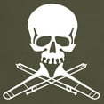 thumbnail image 3 of CafePress - Skull With Trombones T Shirt - Men's Classic Graphic Cotton T-Shirt, 3 of 4