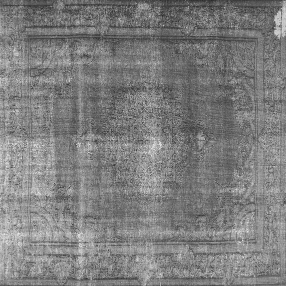 Ahgly Company Indoor Square Persian Gray Bohemian Area Rugs, 6' Square