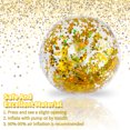 thumbnail image 2 of Sywqhk Pelota de playa Juguetes Brillos Piscina inflable Juguete de agua (Oro 60 cm) Sywqhk Alta Calidad, 2 of 7