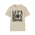 thumbnail image 2 of Let's Day Drink, Gildan Unisex Softstyle Shirt, Shamrock Graphic Tee, S-3XL, 2 of 5