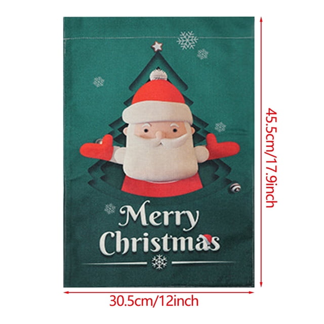 Fiudx Liquidación De Ofertas Flash Bandera De Jardín De Navidad Vertical De Doble Cara Feliz Navidad Patio Decoración Al Aire Libre