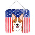 thumbnail image 1 of Decoración de pared Caroline's Treasures Bandera Americana y Corgi Rojo Multicolor, 1 of 1