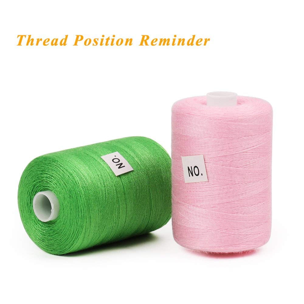 Haitral Multi-color 100% Polyester Sewing Thread, 1000 yd (24 Pieces)