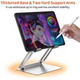 thumbnail image 4 of Support pour Tablette et Ordinateur, Support Pliant pour ipad, Hauteur Réglable, angle Réglable, Aluminium, design Ergonomique Amélioré, Excellente Stabilité, compatible avec Modèles iPad/Kindle/Surface 4-12.9 Pouces, 4 of 8