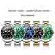 thumbnail image 1 of Reloj de cuarzo fantasma verde resistente al agua con marca de moda para hombre, 1 of 2