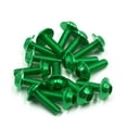 thumbnail image 1 of 15Pcs M6X20mm Tornillos de Matrícula Carenado de Moto Aluminio Verde Cabeza Cónica, 1 of 1