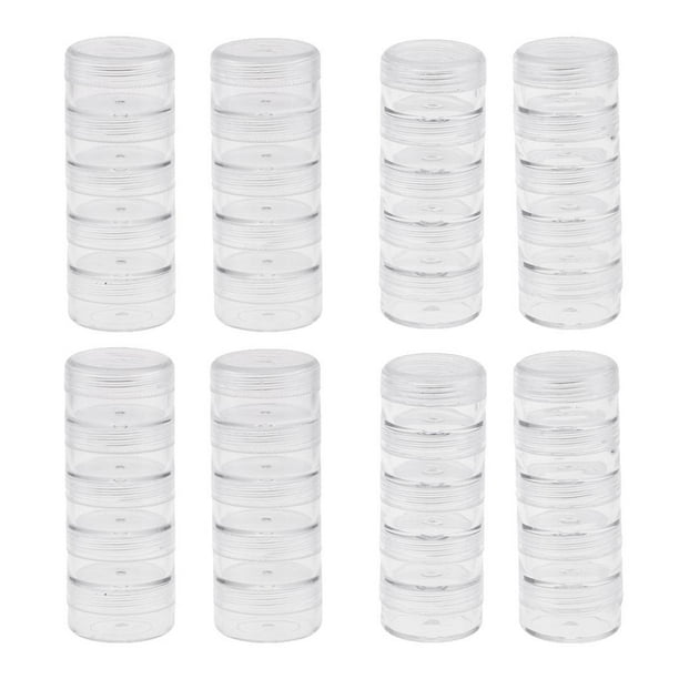 8pcs 5 Layers Stackable Interlocking Clear Containers 5 for Findings