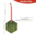 thumbnail image 3 of Zufioo Green Bamboo Fence1 Print Large Acrylic Christmas Ornaments, Suitable for Christmas Tree Christmas Holiday Party Pendant Decorations-Hexagon, 3 of 7