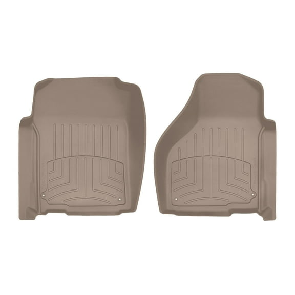 WeatherTech FloorLiner HP Custom Fit Floor Mats compatible with Ram Truck 1500, Ram 2500/3500 - 1st Row (Driver & Passenger), Tan