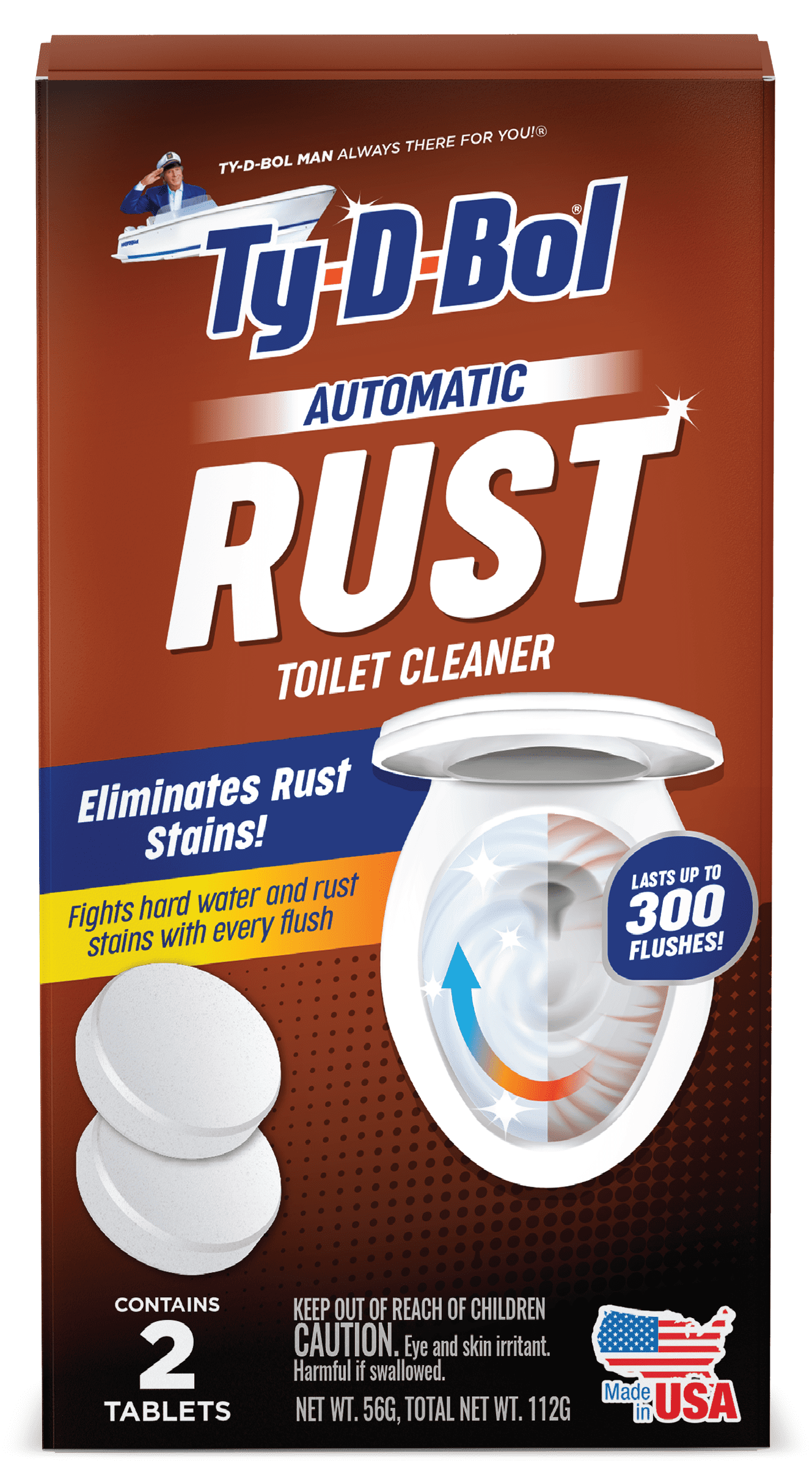 (3 pack) Ty-D-Bol Rust Automatic Toilet Bowl Cleaner Tablets, 2 Count