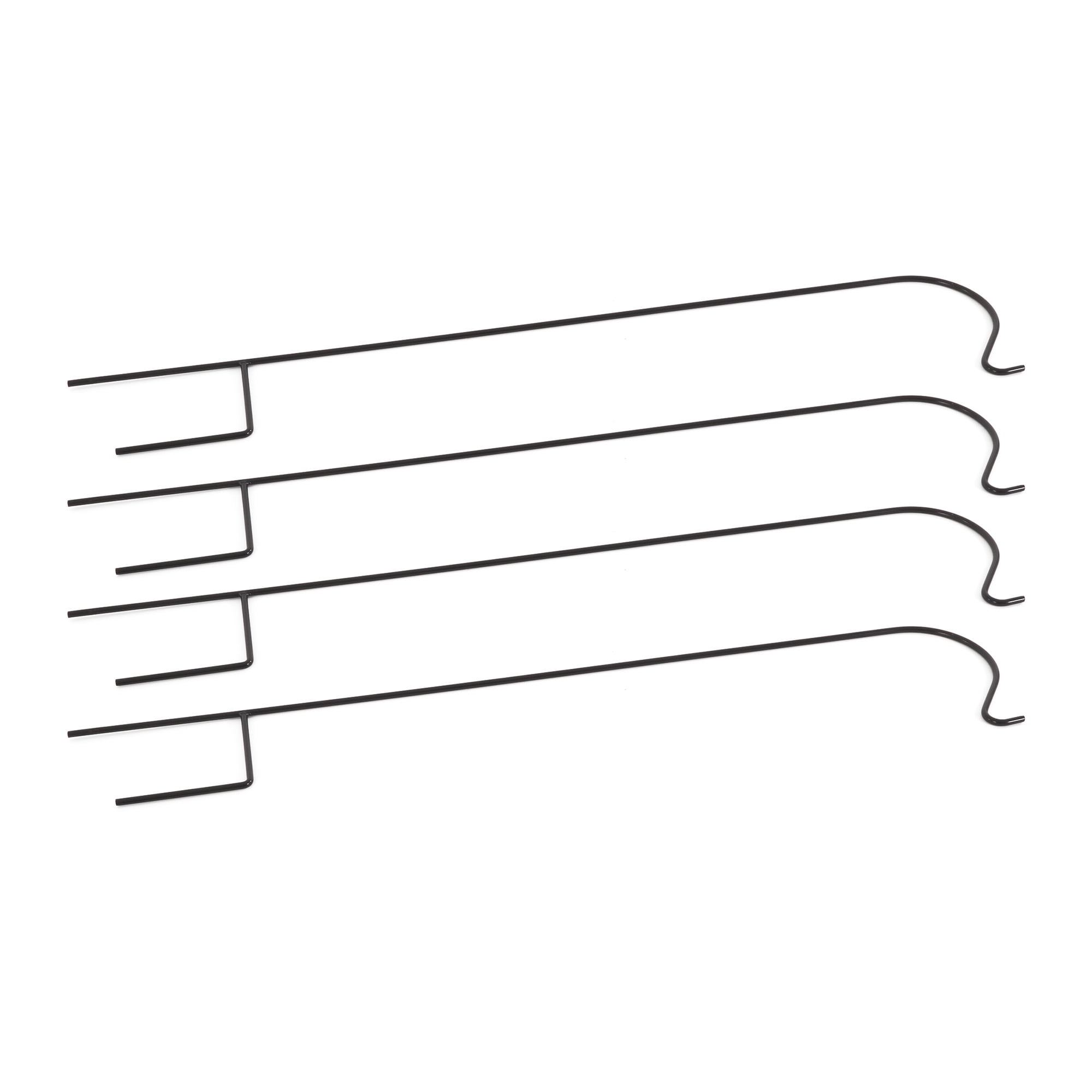 Ashman Shepherds Hook for Hanging Plants, Feeders, 65 Inches, 4 Pack, Black