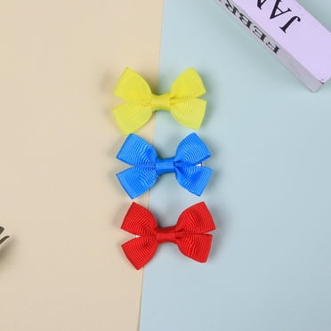 40pcs 3 Inch Baby Girl Solid Ribbon Hair Bows Alligator Clips For Toddlers,kids