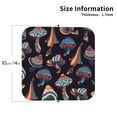 thumbnail image 3 of Disketp Colorful Mushrooms Funny Coasters,6 Pcs Leather Coasters With Holder, Perfect Housewarming Hostess Gifts,Protect Furniture From Water Marks Scratch And Damage, 3 of 9