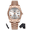 Rose Gold White, variant on Men's Luxury Simple Business Temperament Automatic Calendar Waterproof Quartz Watch